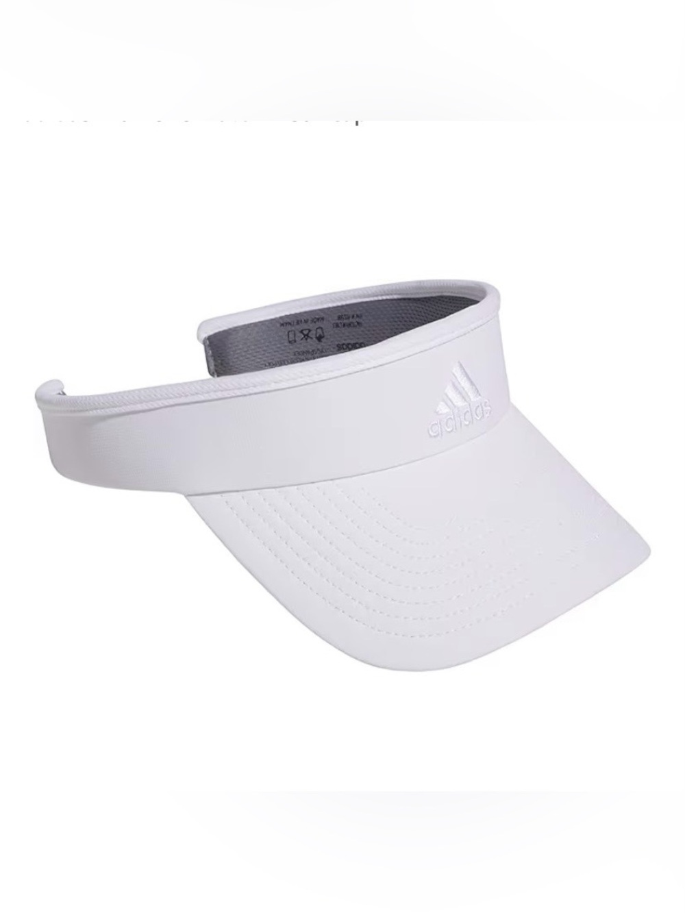 New Women’s Fit adidas Aeroready White Athletic Visor with Embroidered Logo